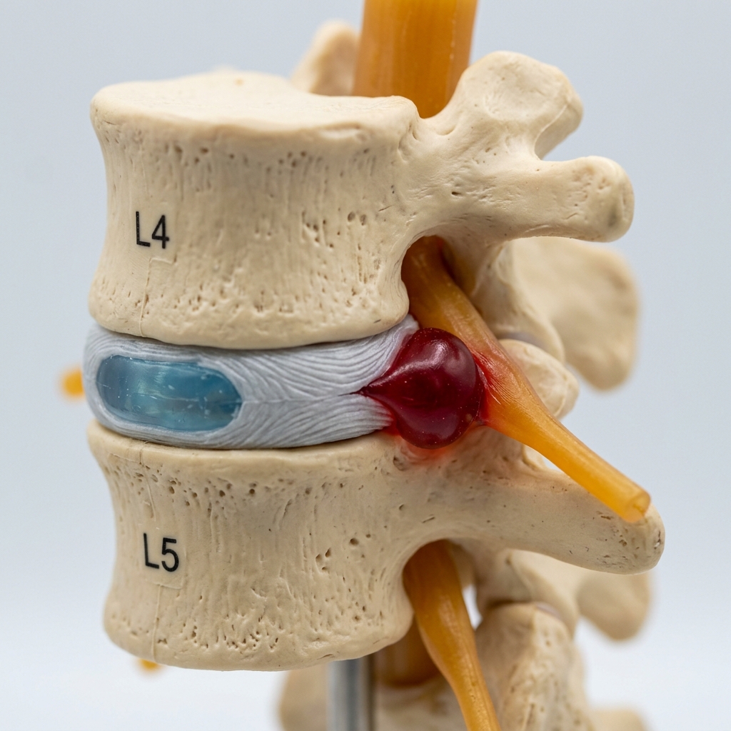 Anatomical pathology model related to Herniated Disc
