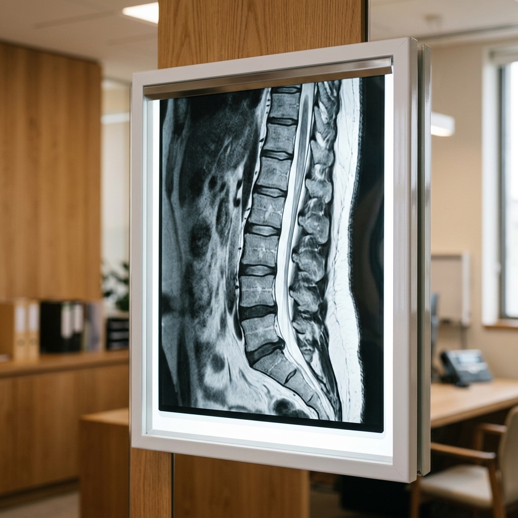 Clinical grey-scale sagittal spinal MRI study