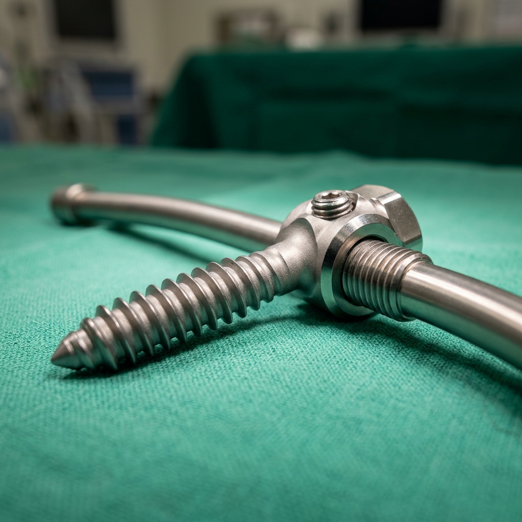 High-precision titanium pedicle screw stabilization implant