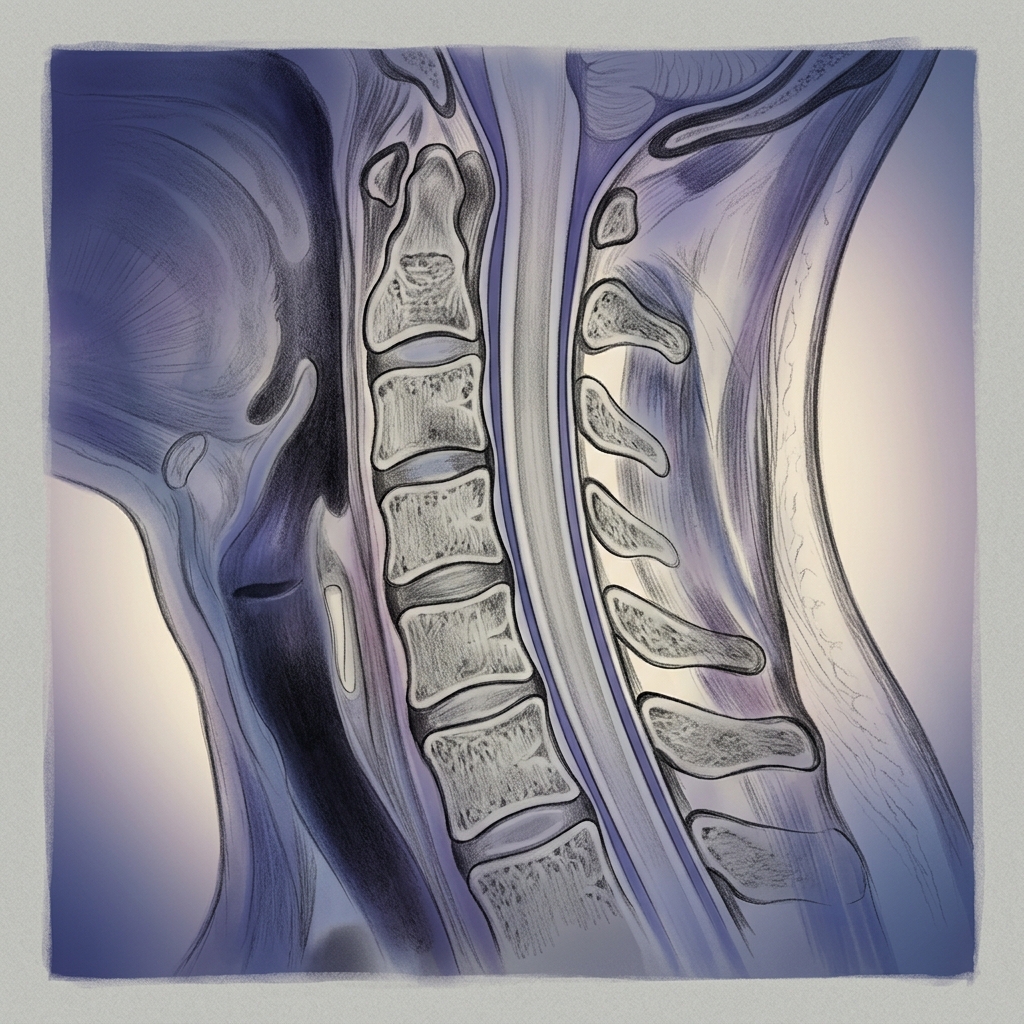 Arabic cervical spine sagittal mri diagnostic