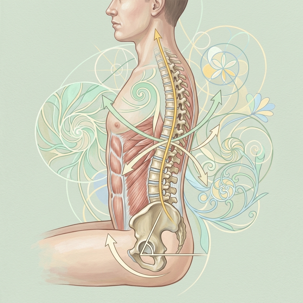 Hindi sitting posture lumbar pelvic alignment