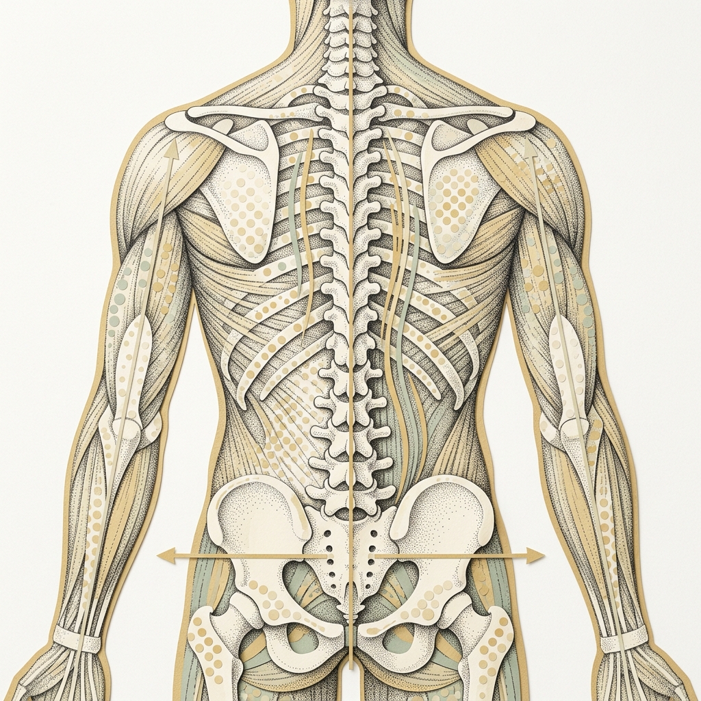 Korean walking spinal alignment posture vectors