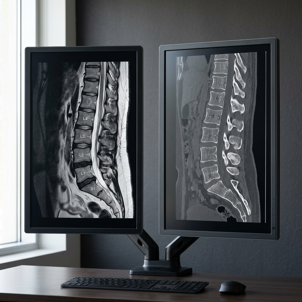 Comparison of spinal CT and MRI diagnostic imaging