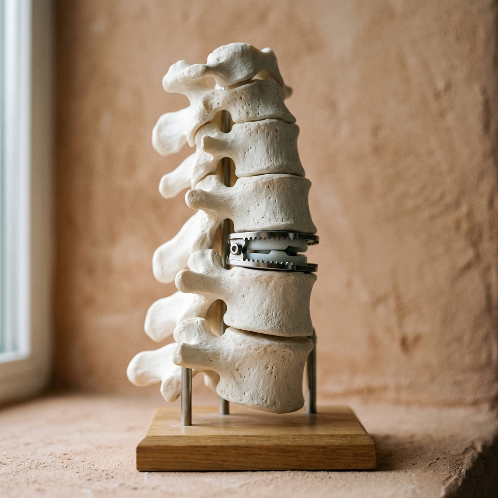 Anatomical model or setup for Cervical Disc Replacement
