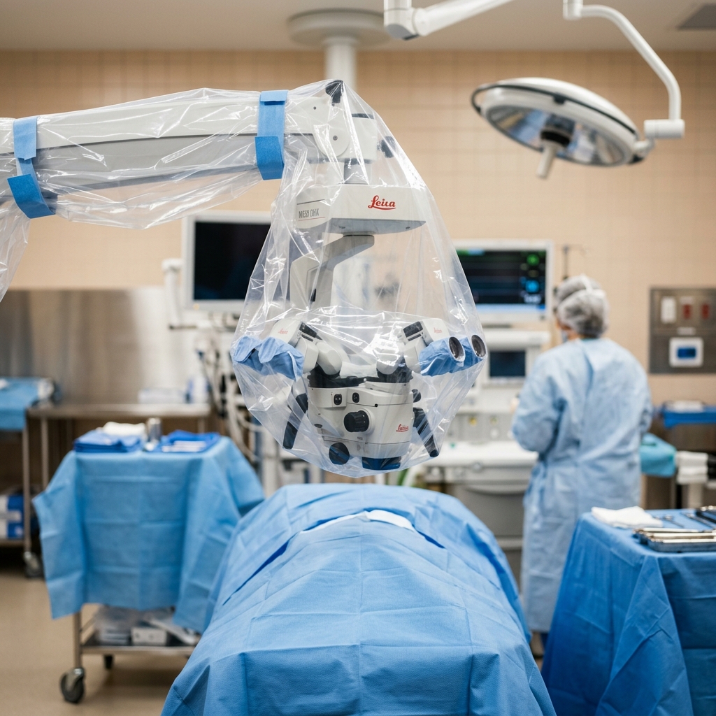 Zeiss or Leica advanced operating microscope and clinical equipment for Cervical Disc Replacement