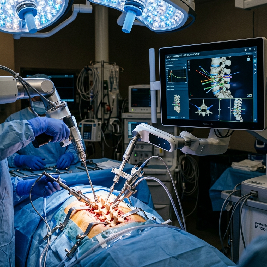 Robotic spine surgery navigation system